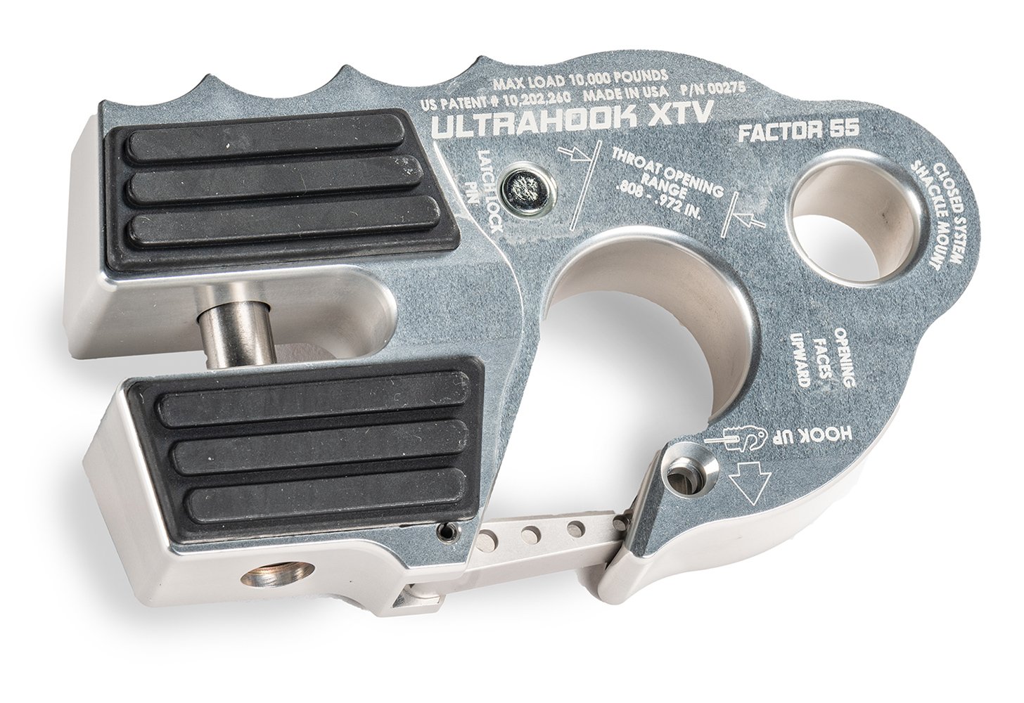 Factor 55 UltraHook XTV Winch Hook for ATV/UTV Gray (00275-06) 00275-06