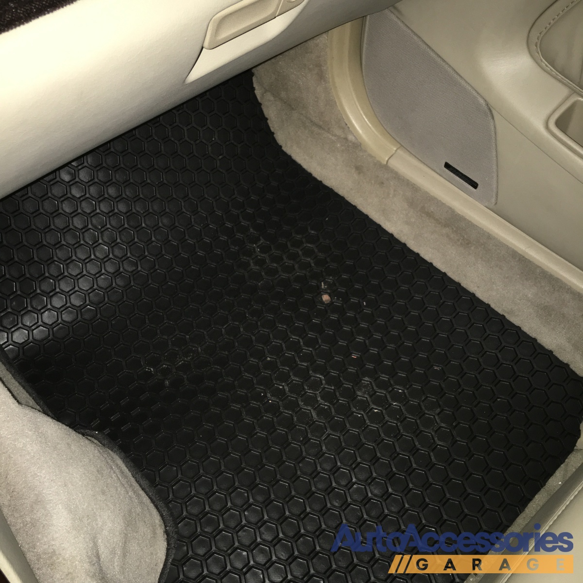 Intro-Tech Hexomat Front and Second Row Custom Floor Mats for Select Ford Mustang Models Rubber-like Compound (Clear) - 5